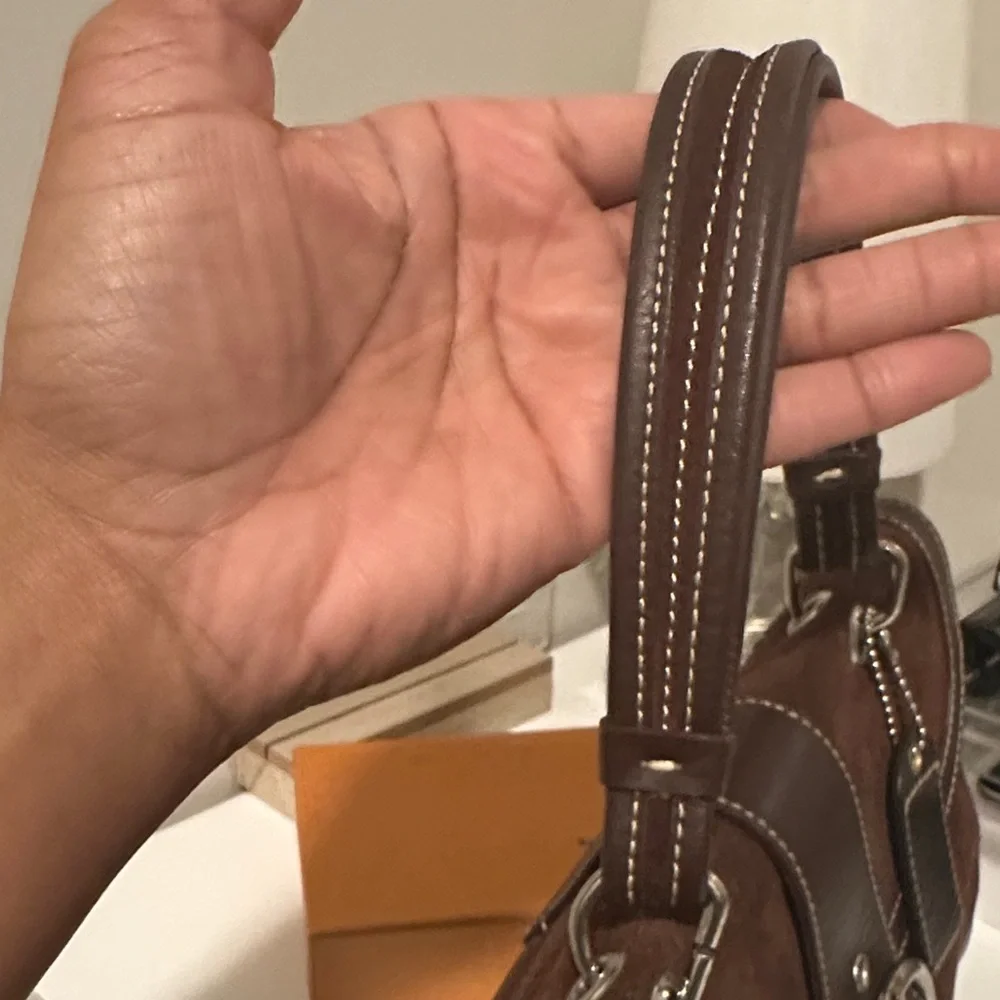 Coach Dark Brown Leather and Suede Briefcase